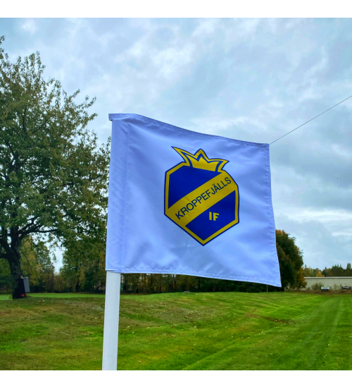 Hörnflagga Digitaltryck -Dubbelsydd. Till 30mm stolpe