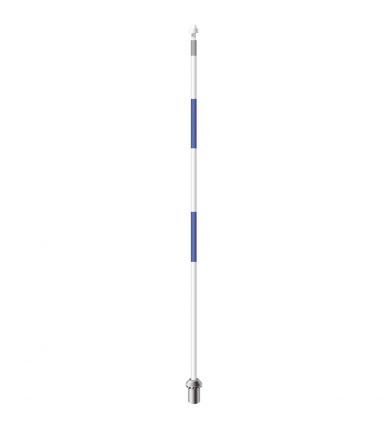 Flaggstång SG Roya. - Blå/vit