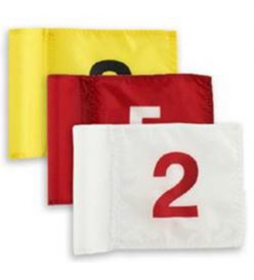 Flagga golf, "Jr" ParAide Numr 1-9 - Vit