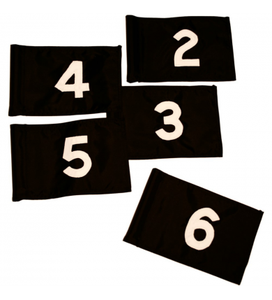 Flagga "Jr" SG - Numrerad 1-9 Svart 2