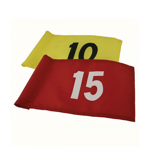 Flagga "Jr" SG - Numrerad 10-18  Gul