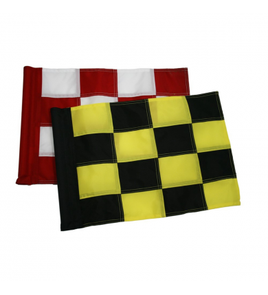 Tubflagga i nylon Rutig - Röd/vit 2