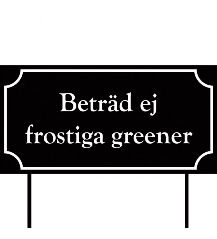 Skylt 400x200 mm - Svart