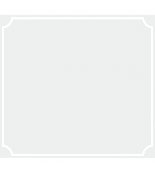 Skylt 500x460mm - Vit