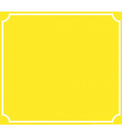 Skylt 500x460mm - Gul