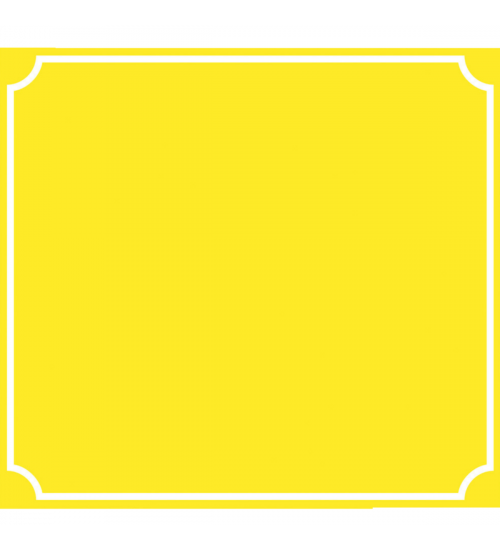 Skylt 500x460mm - Gul