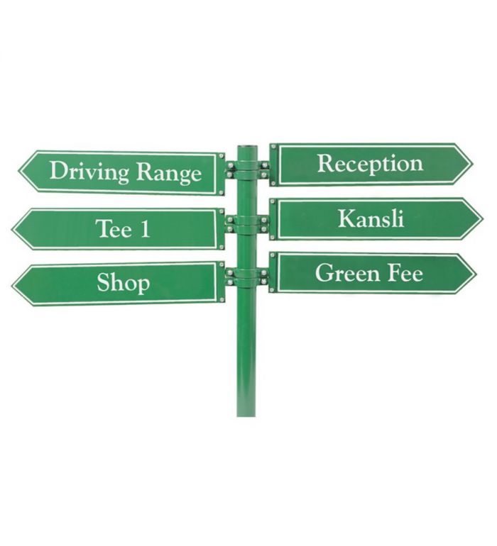 Vägvisare 6 pilar - Grön