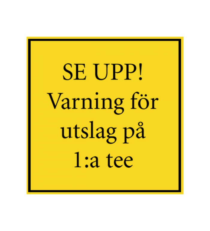 Skylt, 320x320 mm - Gul