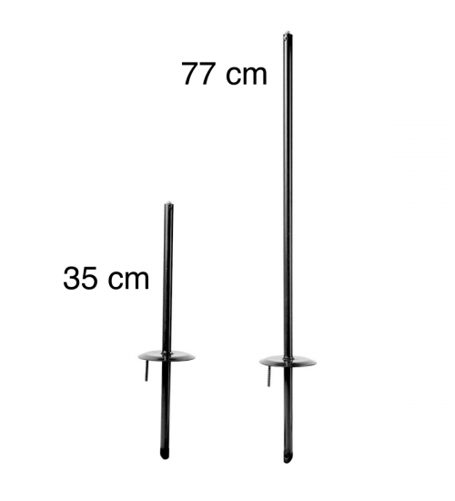Stolpe till kantbockad 35cm - Svart