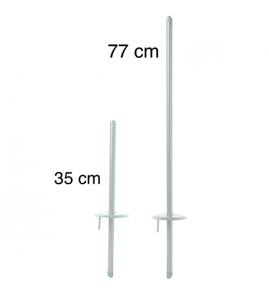 Stolpe till kantbockad 35cm - Vit 2