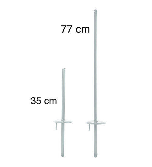 Stolpe till kantbockad 35cm - Vit