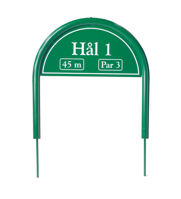 Bågformad Teeskylt - Grön