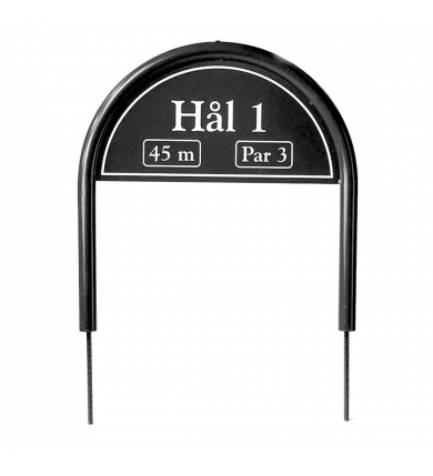 Bågformad Teeskylt - Svart