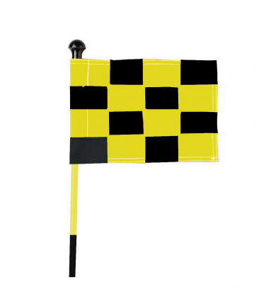 Flagga "Jr" SG - Rutig Gul/svart