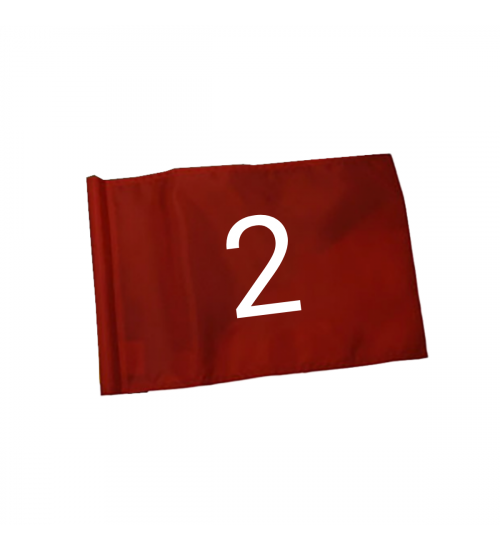 Tubflagga i nylon - Numr. 1-9 Röd
