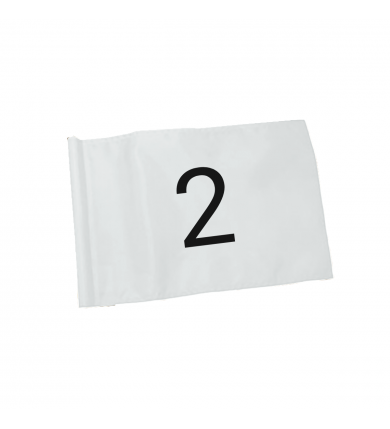 Tubflagga i nylon - Numr. 1-9 Vit