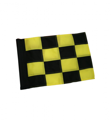 Tubflagga i nylon Rutig - Gul/svart