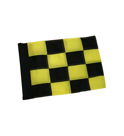 Tubflagga i nylon Rutig - Gul/svart