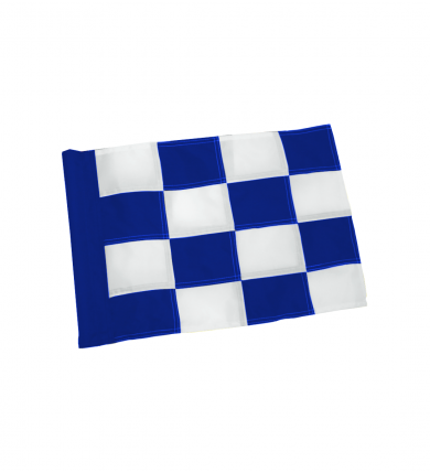 Tubflagga i nylon Rutig - Blå/vit