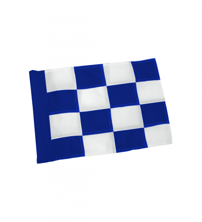 Tubflagga i nylon Rutig - Blå/vit