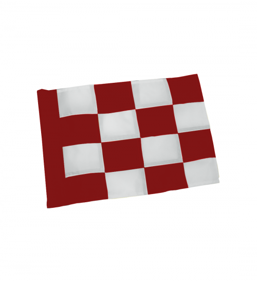 Tubflagga i nylon Rutig - Röd/vit