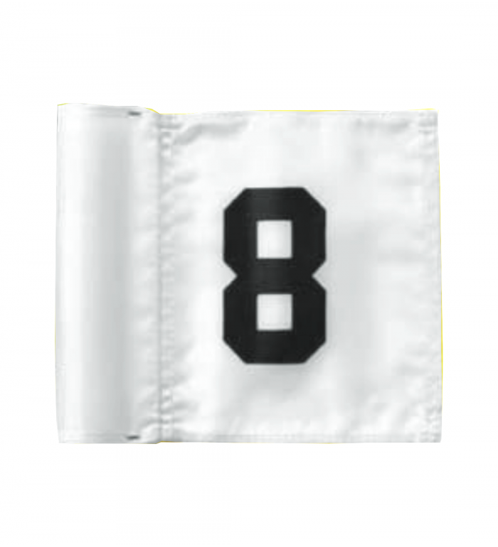 Flagga golf, "Jr" ParAide Numr 1-9 - Vit
