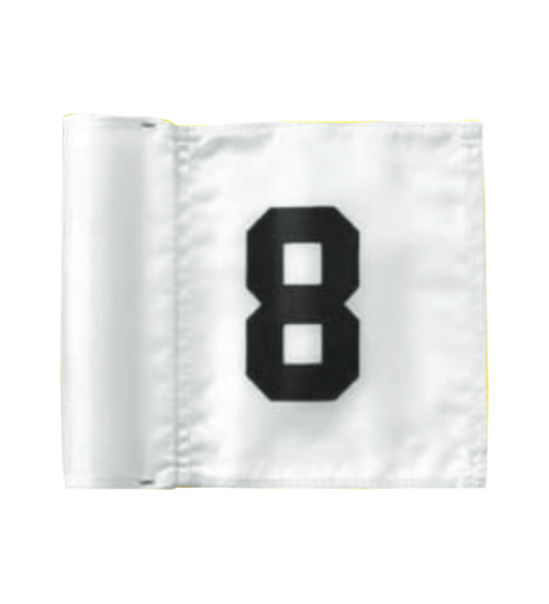 Flagga golf, "Jr" ParAide Numr 1-9 - Vit