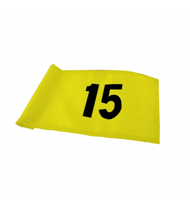 Flagga "Jr" SG - Numrerad 10-18  Gul