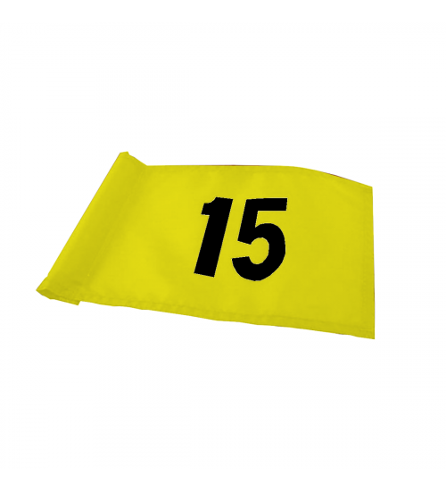 Flagga "Jr" SG - Numrerad 10-18  Gul