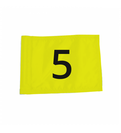 Flagga "Jr" SG - Numrerad 1-9 Gul