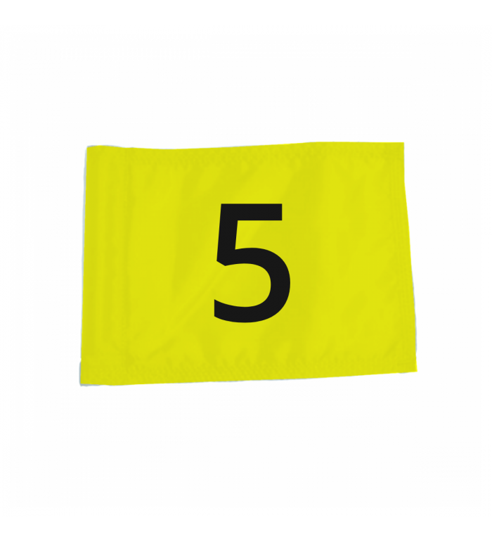 Flagga "Jr" SG - Numrerad 1-9 Gul