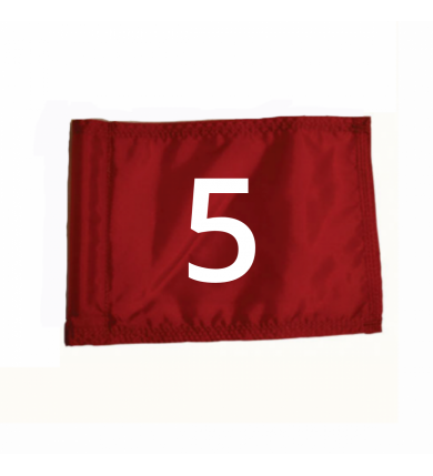 Flagga "Jr" SG - Numrerad 1-9 Röd