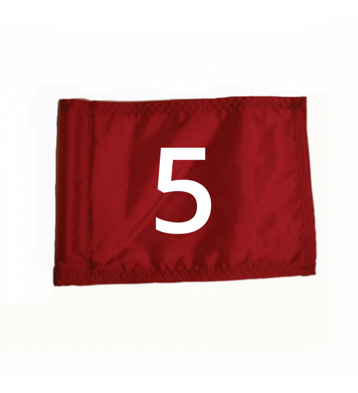 Flagga "Jr" SG - Numrerad 1-9 Röd