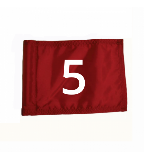 Flagga "Jr" SG - Numrerad 1-9 Röd