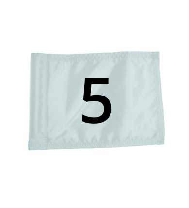 Flagga golf, "Jr" SG Numr 1-9 - Vit