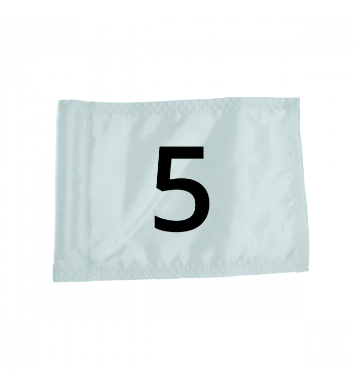 Flagga golf, "Jr" SG Numr 1-9 - Vit