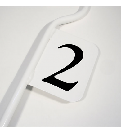 Sifferdekaler till puttinggreenflagga i stål