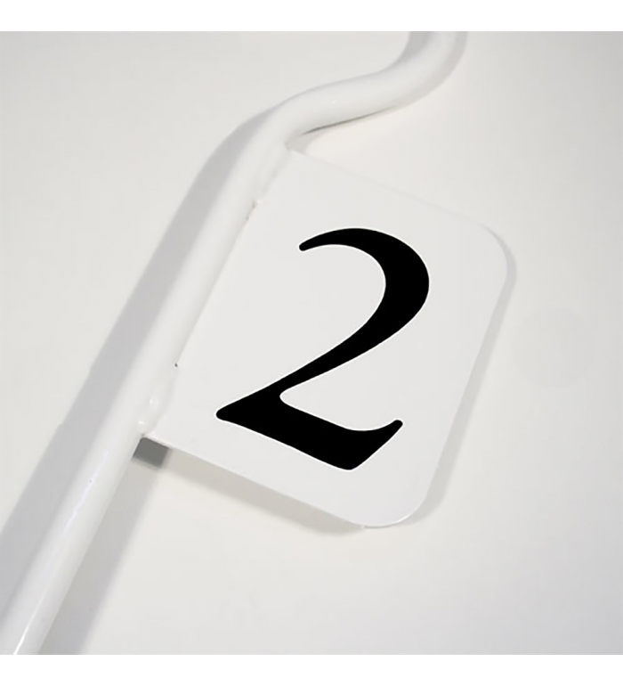 Sifferdekaler till puttinggreenflagga i stål