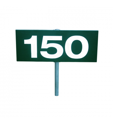 Avståndsskylt, Tresiffrig inkl Stolpe & plint - Valfri färg