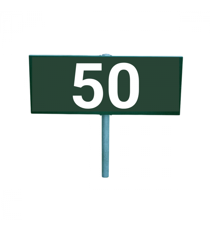 Avståndsskylt, Tvåsiffrig inkl Stolpe & plint - Valfri färg