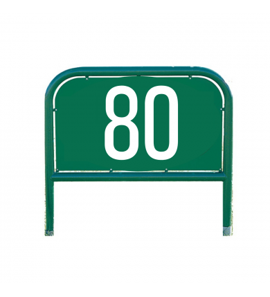 Avståndsskylt Bågformad, Tvåsiffrig  - Valfri färg