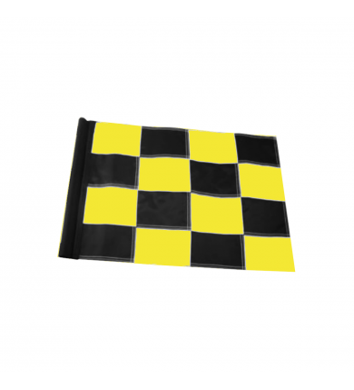 Rangeflagga XL - Rutig Gul/svart