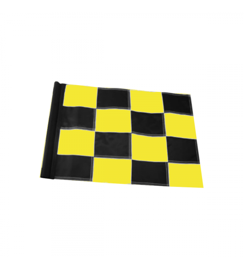 Rangeflagga XL - Rutig Gul/svart