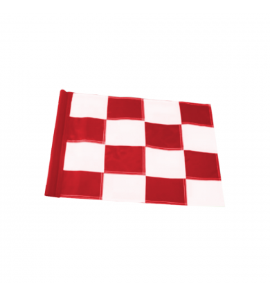 Rangeflagga XL - Rutig Röd/vit