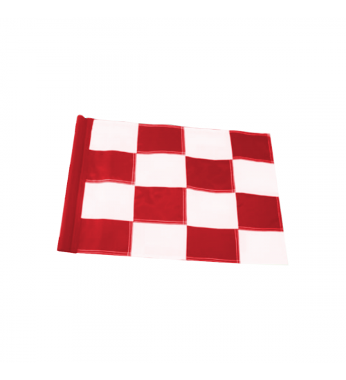 Rangeflagga XL - Rutig Röd/vit