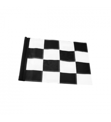 Rangeflagga XL - Rutig Svart/vit