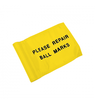 Hållägesflagga, Smal stång - Med tryck - Gul