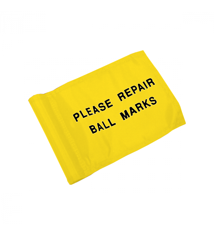 Hållägesflagga, Smal stång - Med tryck - Gul