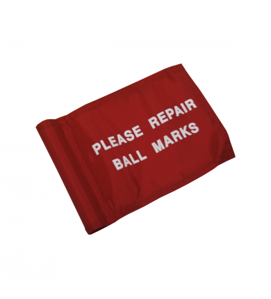 Hållägesflagga, Smal stång - Med tryck - Röd