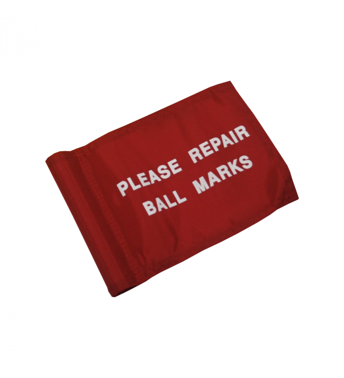 Hållägesflagga, Smal stång - Med tryck - Röd